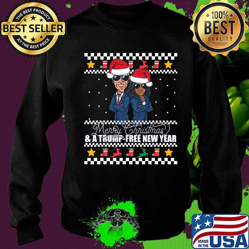 Merry christmas & a trump-free new year ugly xmas s Sweater Merry christmas & a trump-free new year ugly xmas s Sweater