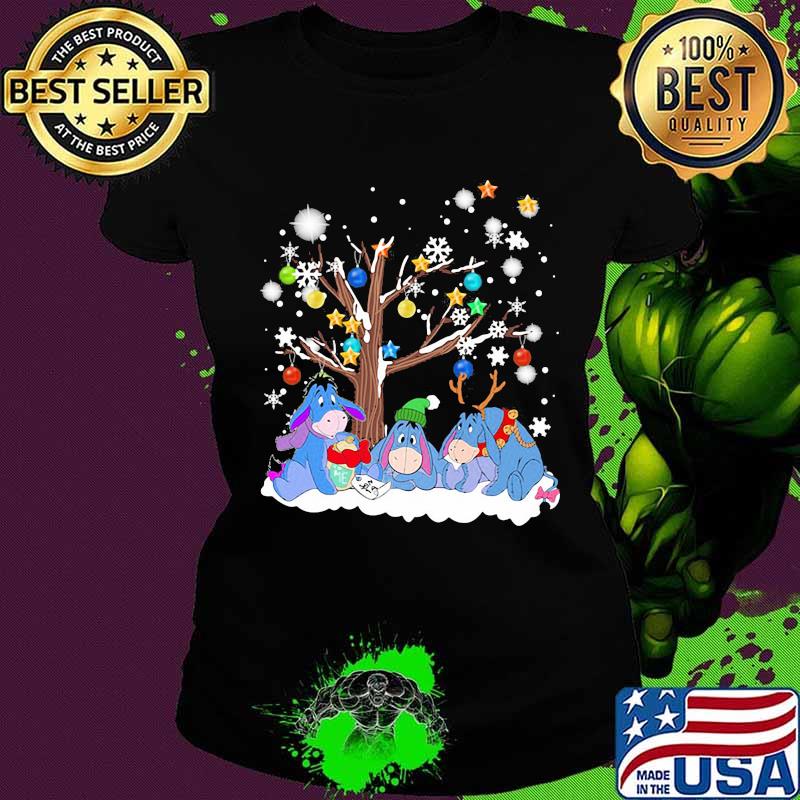 Merry christmas eeyore donkey snow s Ladies tee Merry christmas eeyore donkey snow s Ladies tee