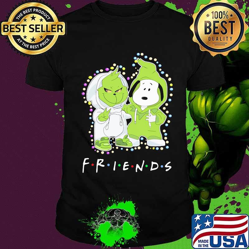 Merry christmas grinch and snoopy friends shirt