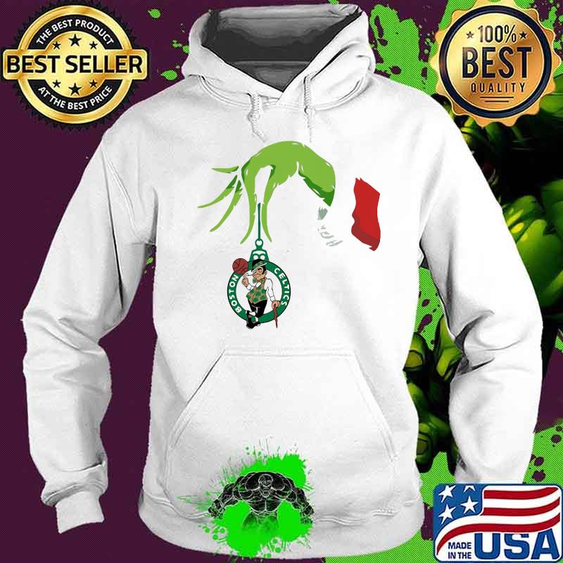 Merry christmas grinch holding boston celtics basketball logo s Hoodie Merry christmas grinch holding boston celtics basketball logo s Hoodie