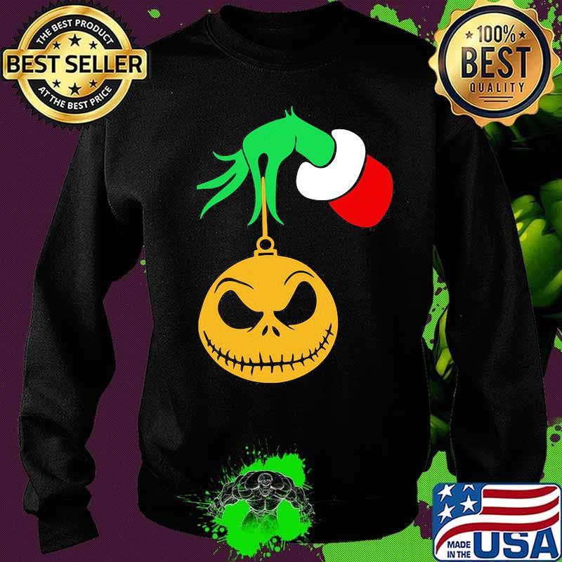 Merry christmas grinch holding jack skellington s Sweater Merry christmas grinch holding jack skellington s Sweater