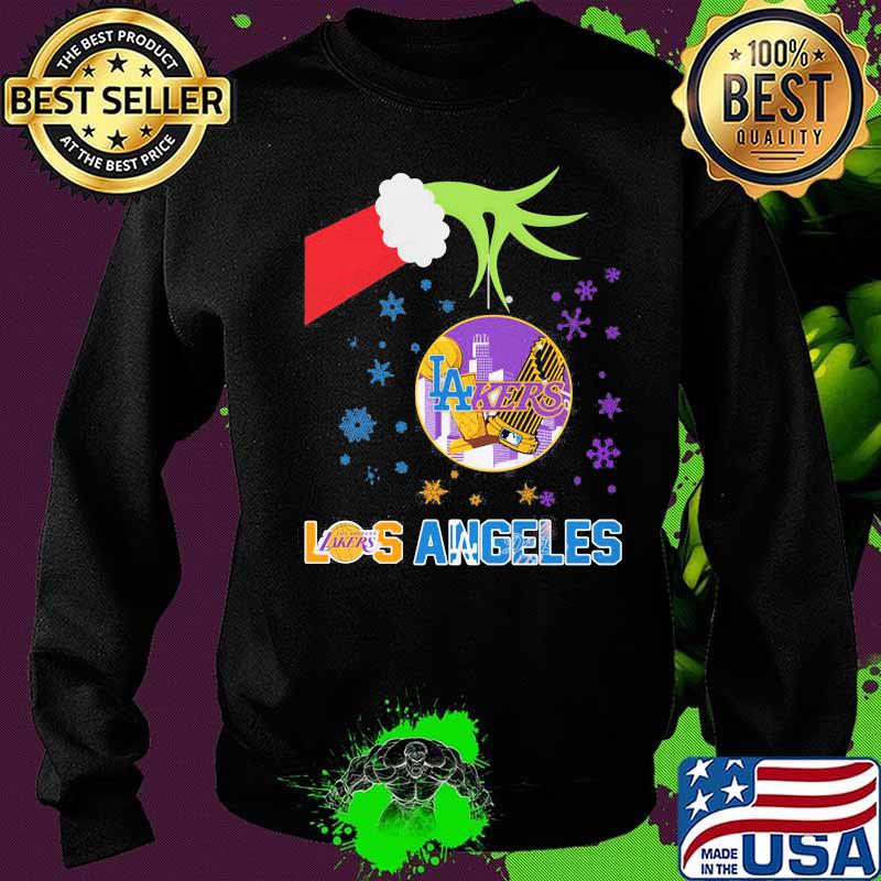 Merry christmas grinch holding los angeles lakers s Sweater Merry christmas grinch holding los angeles lakers s Sweater