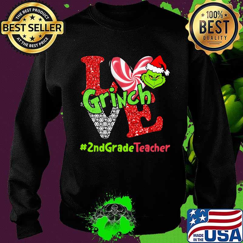 Merry christmas grinch love and grade teacher s Sweater Merry christmas grinch love and grade teacher s Sweater