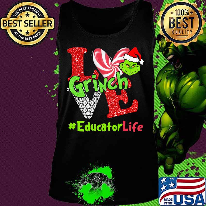 Merry christmas grinch love educator life s Tank top Merry christmas grinch love educator life s Tank top