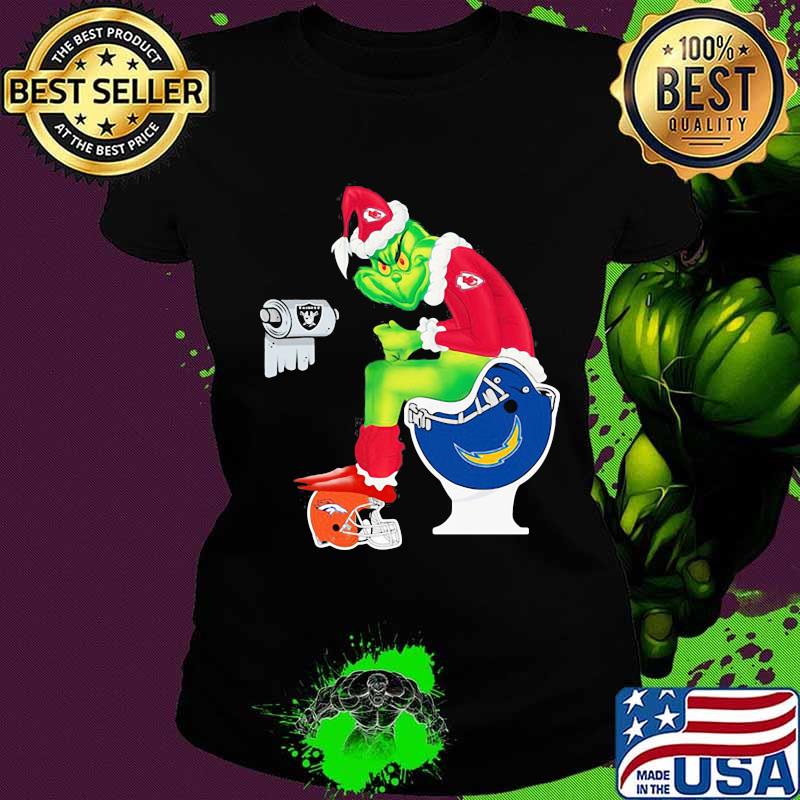 Merry christmas grinch santa kansas city chiefs s Ladies tee Merry christmas grinch santa kansas city chiefs s Ladies tee