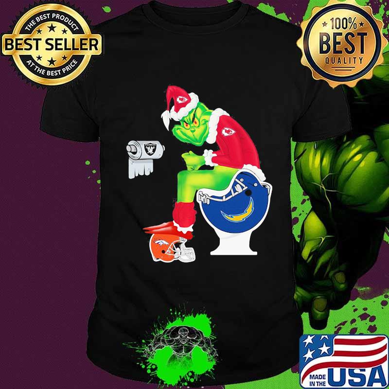 Merry christmas grinch santa kansas city chiefs shirt