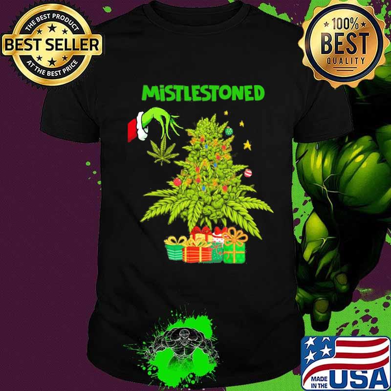Merry christmas grinch weed mistlestoned shirt Merry christmas grinch weed mistlestoned shirt