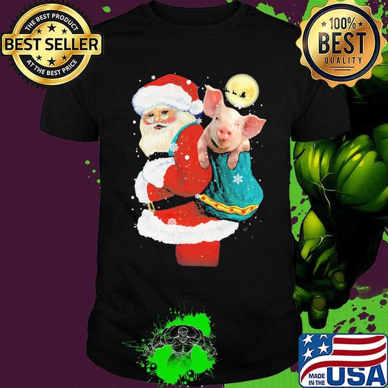 Merry christmas pig and santa claus shirt Merry christmas pig and santa claus shirt