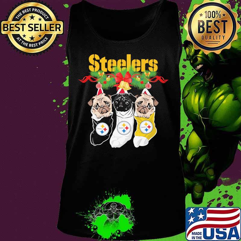 Merry christmas pittsburgh steelers pugs s Tank top Merry christmas pittsburgh steelers pugs s Tank top