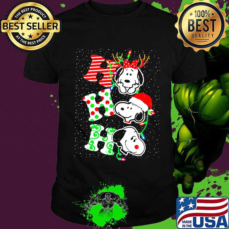 Merry christmas snoopy ho ho ho lights shirt