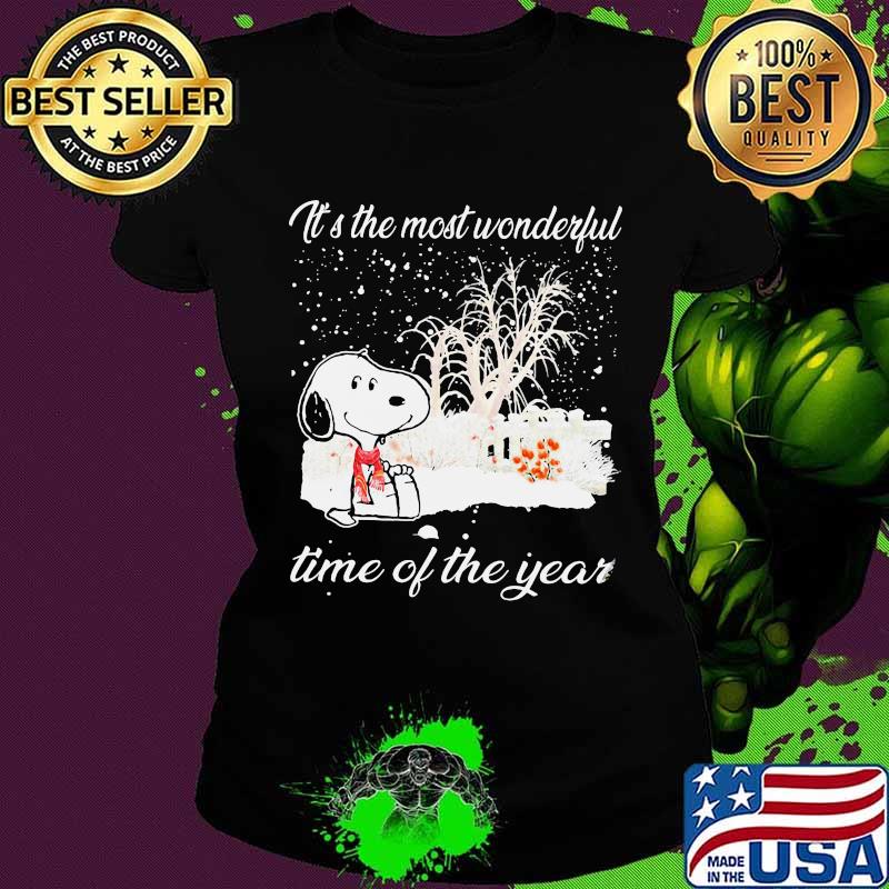 Merry christmas snoopy it's the most wonderful time of the year s Ladies tee Merry christmas snoopy it's the most wonderful time of the year s Ladies tee