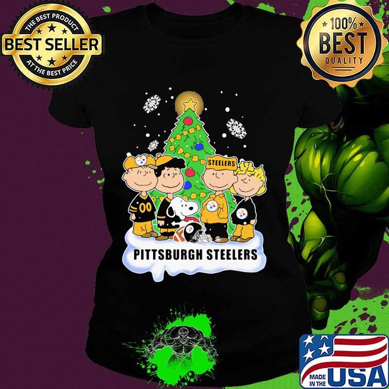 Merry christmas the peanuts pittsburgh steelers s Ladies tee Merry christmas the peanuts pittsburgh steelers s Ladies tee