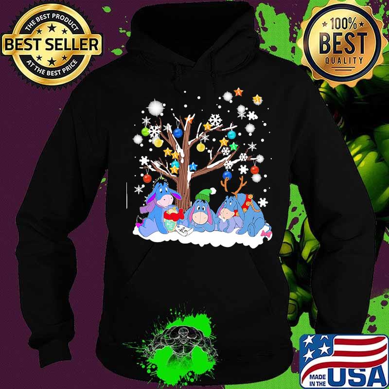 Merry christmas tree eeyore donkey snow s Hoodie Merry christmas tree eeyore donkey snow s Hoodie