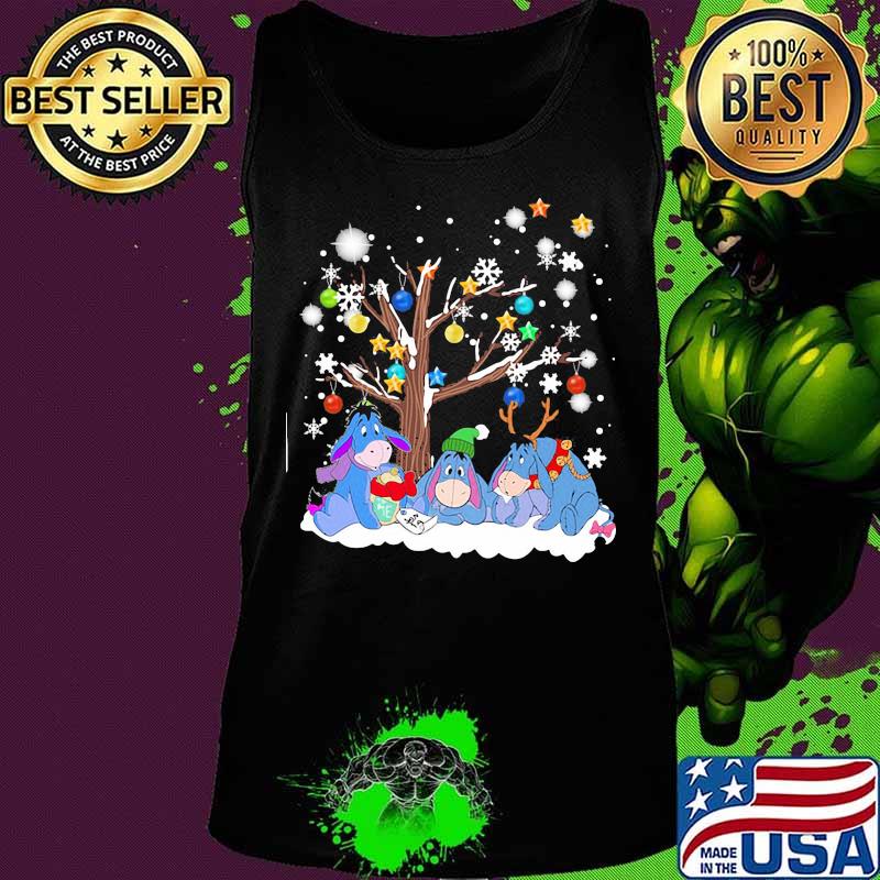 Merry christmas tree eeyore donkey snow s Tank top Merry christmas tree eeyore donkey snow s Tank top