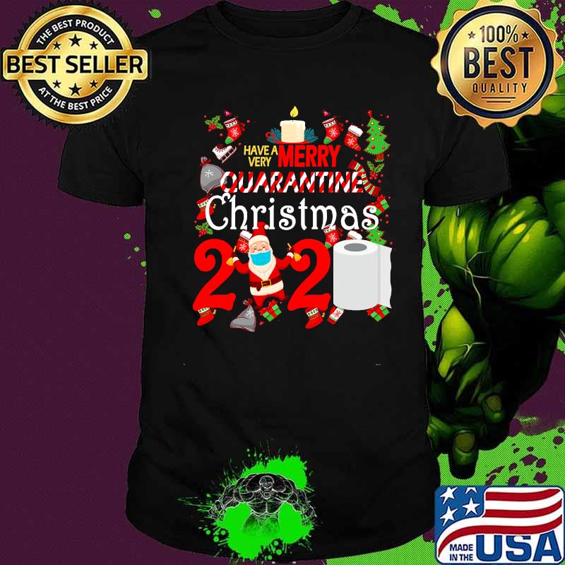 Merry quarantine christmas 2020 xmas pajamas family matching shirt