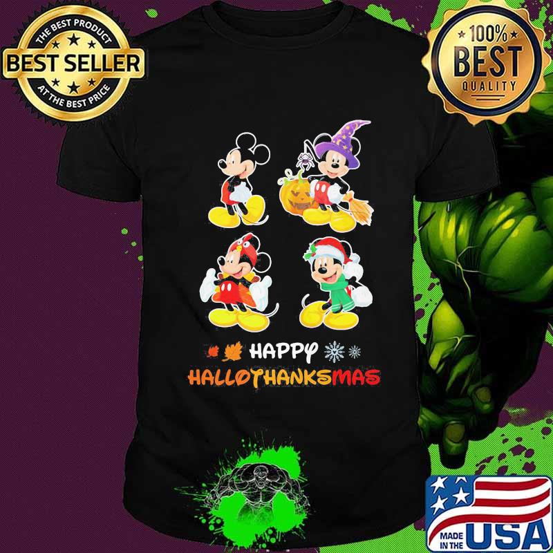 Mickey happy hallothanksmas shirt