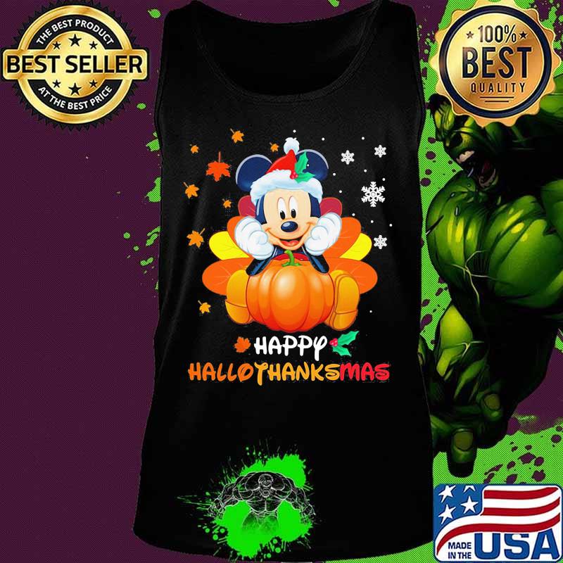 Mickey mouse happy hallothanksmas halloween thanksgiving christmas s Tank top Mickey mouse happy hallothanksmas halloween thanksgiving christmas s Tank top
