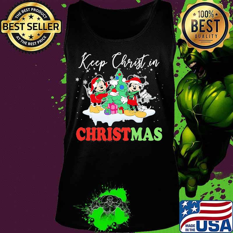 Minnie and mickey mouse keep christ in christmas s Tank top Minnie and mickey mouse keep christ in christmas s Tank top