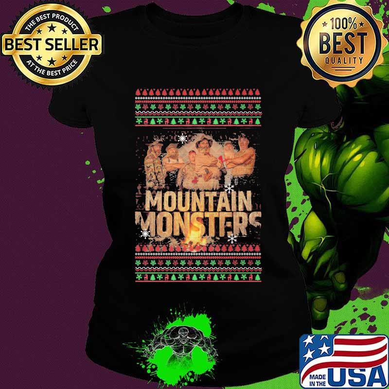 Mountain monsters ugly christmas s Ladies tee Mountain monsters ugly christmas s Ladies tee