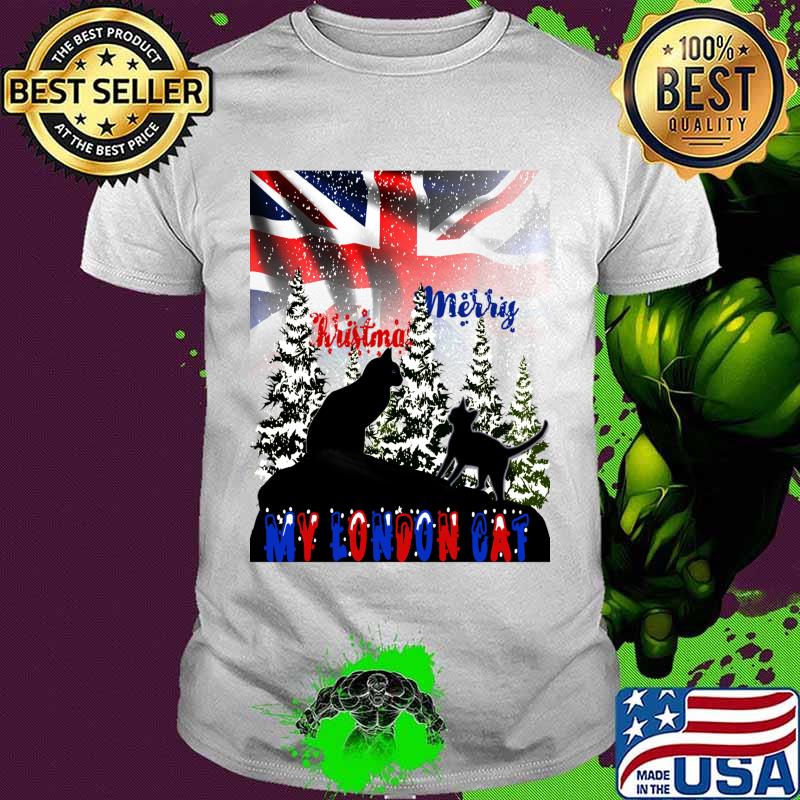 My London Cat Flag Merry Christmas Shirt