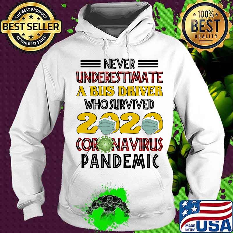 Never Underestimate A Bus Driver Who Survived Coronavirus Pandemic 2020 Wear Mask Shirt Hoodie Never Underestimate A Bus Driver Who Survived Coronavirus Pandemic 2020 Wear Mask Shirt Hoodie