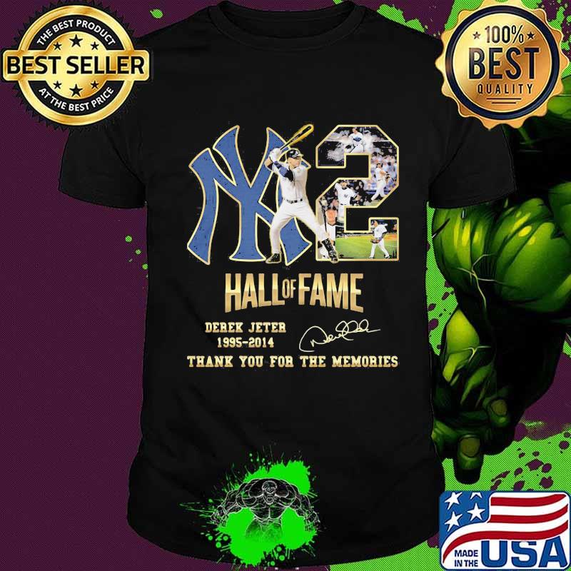 New york yankees hall of fame derek jeter 1995 2014 thank you for the memories signature shirt