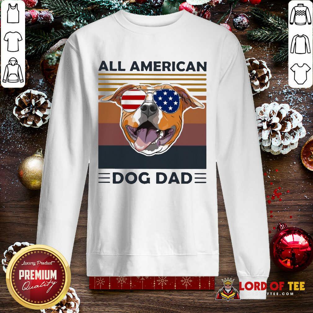 Nice All American Pug Dog Dad Vintage Shirt