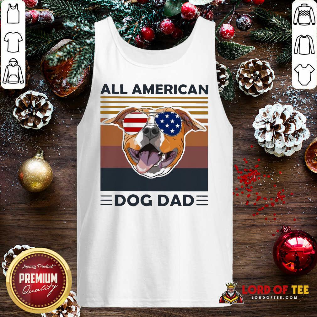 Nice All American Pug Dog Dad Vintage Shirt