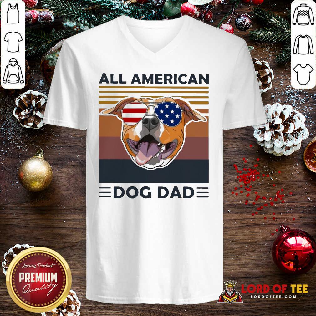 Nice All American Pug Dog Dad Vintage Shirt
