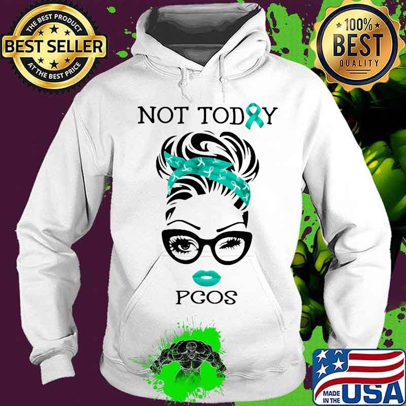 Not To Day Pcos Ladies Ribbon Blue Shirt Hoodie Not To Day Pcos Ladies Ribbon Blue Shirt Hoodie