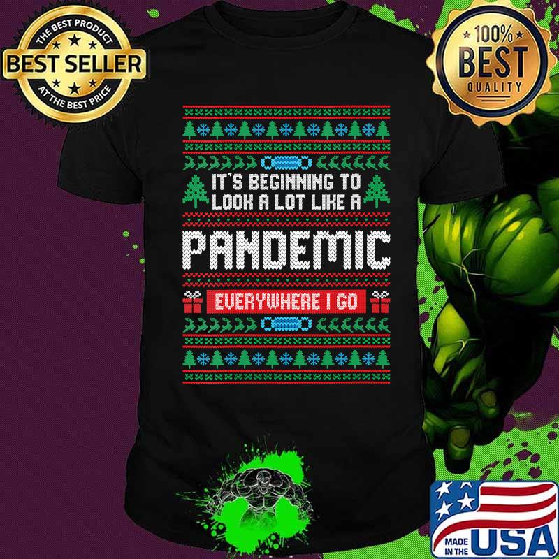 Pandemic sweater style funny christmas pajama for family shirt