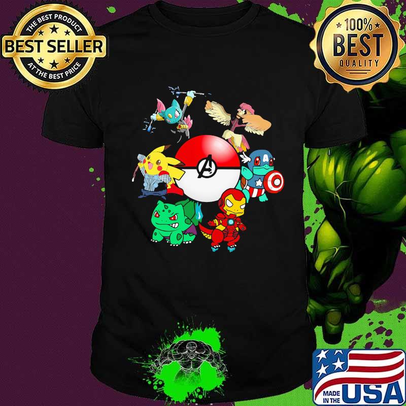 Pikachu and friends meme avenger shirt