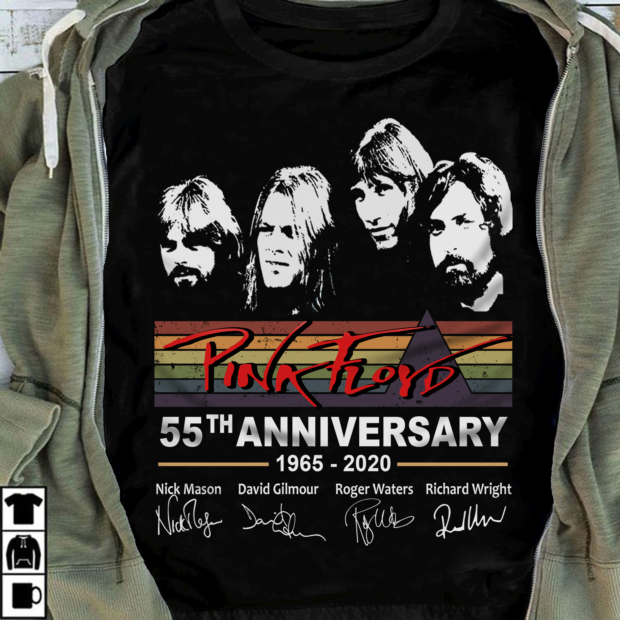 Pink Floyd 55th Anniversary 1965-2020 T-shirt Hoodie Tank Top Size Up To 5xl