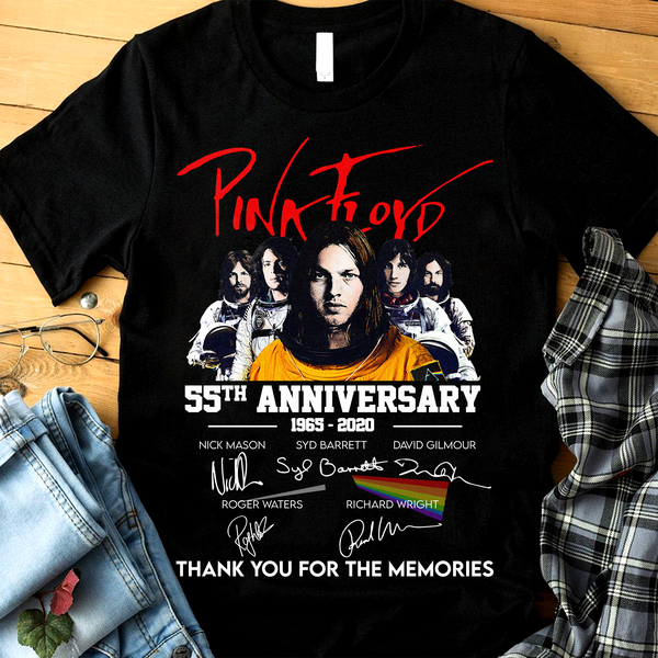 Pink Floyd 55th Anniversary 1965-2020 Thank You For The Memories T-shirt Hoodie Tank Top Size Up To 5xl