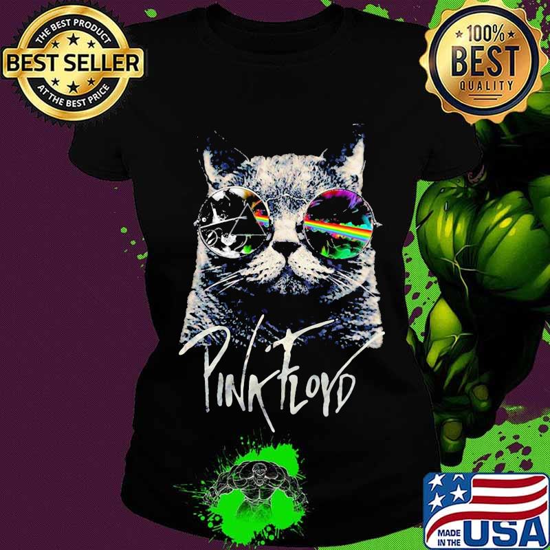 Pink Floyd Cat Sunglasses Lgbt Rainbow Shirt Ladies tee Pink Floyd Cat Sunglasses Lgbt Rainbow Shirt Ladies tee