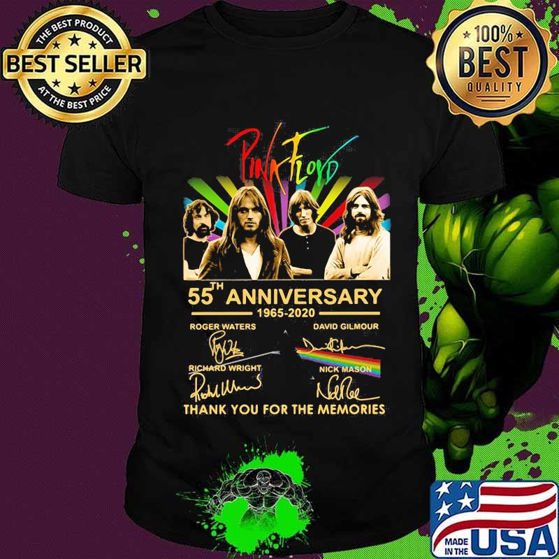 Pink Floyd Lgbt 55th Anniversary Signatures Thank For The Memories Shirt