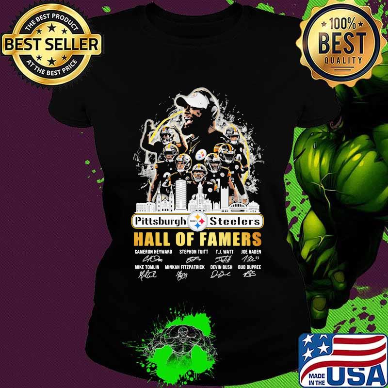 Pittsburgh Steelers Hall Of Famers Signuature Team Shirt Ladies tee Pittsburgh Steelers Hall Of Famers Signuature Team Shirt Ladies tee