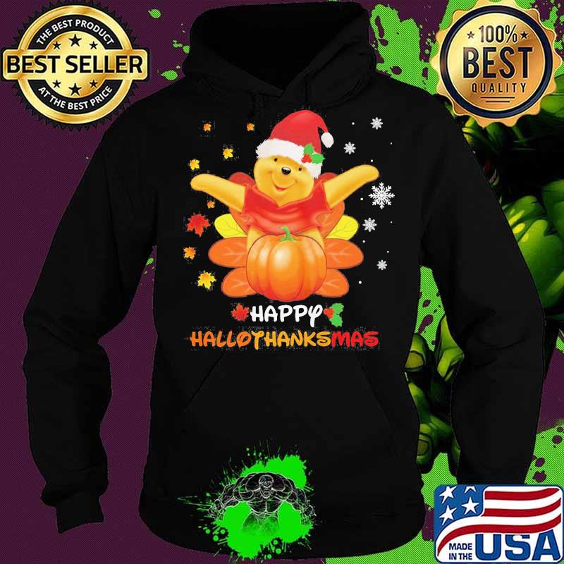 Pooh snow happy hallothanksmas s Hoodie Pooh snow happy hallothanksmas s Hoodie