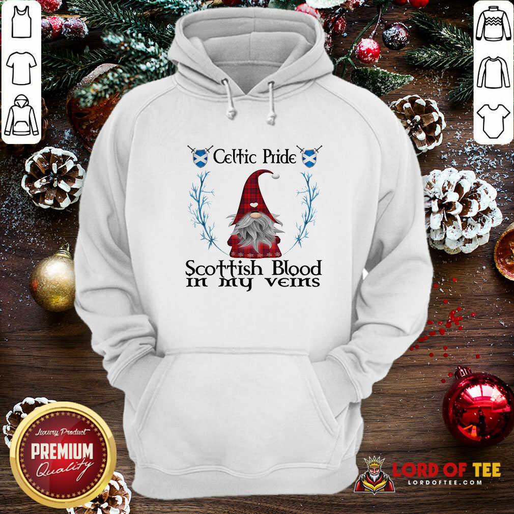 Premium Gnome Celtic Pride Scottish Blood In My Veins Shirt