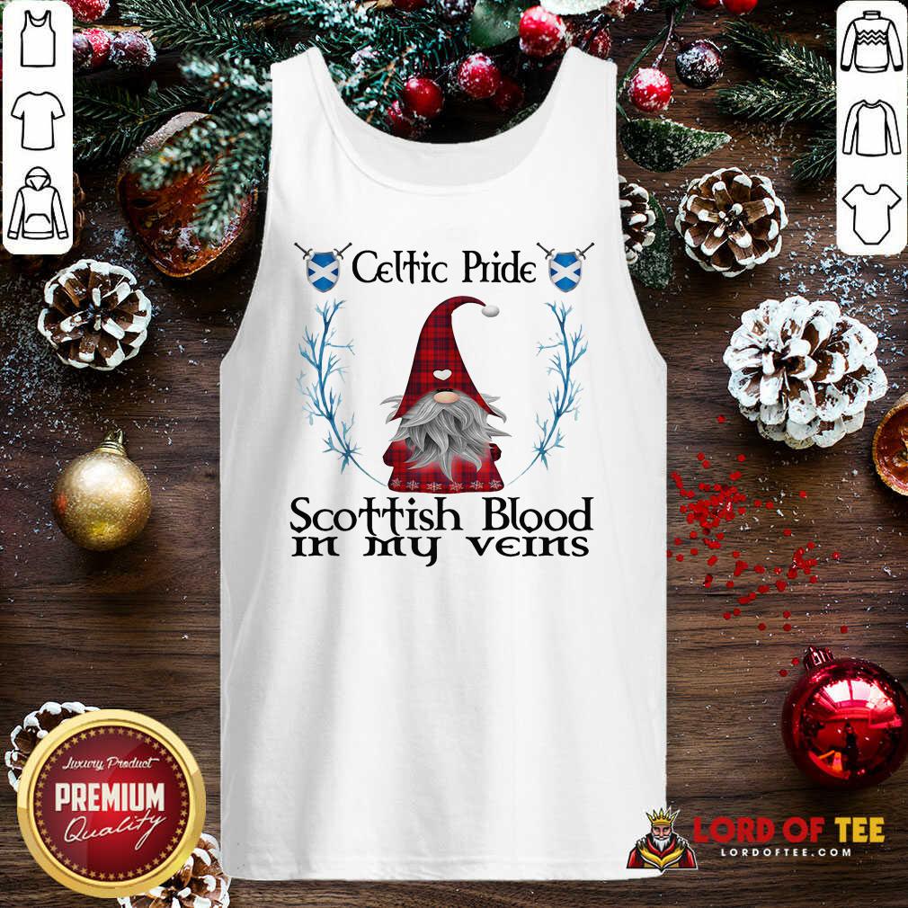 Premium Gnome Celtic Pride Scottish Blood In My Veins Shirt