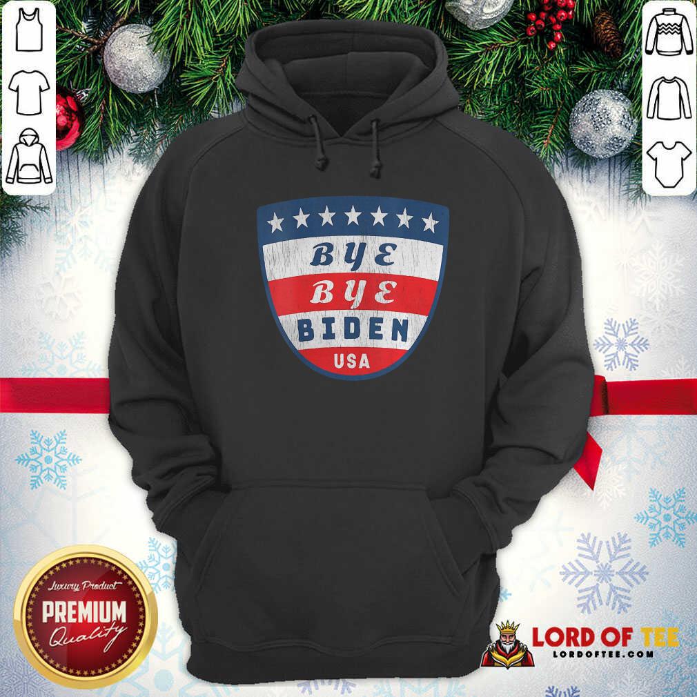 Pretty Bye Bye Biden USA Flag Shield Shirt