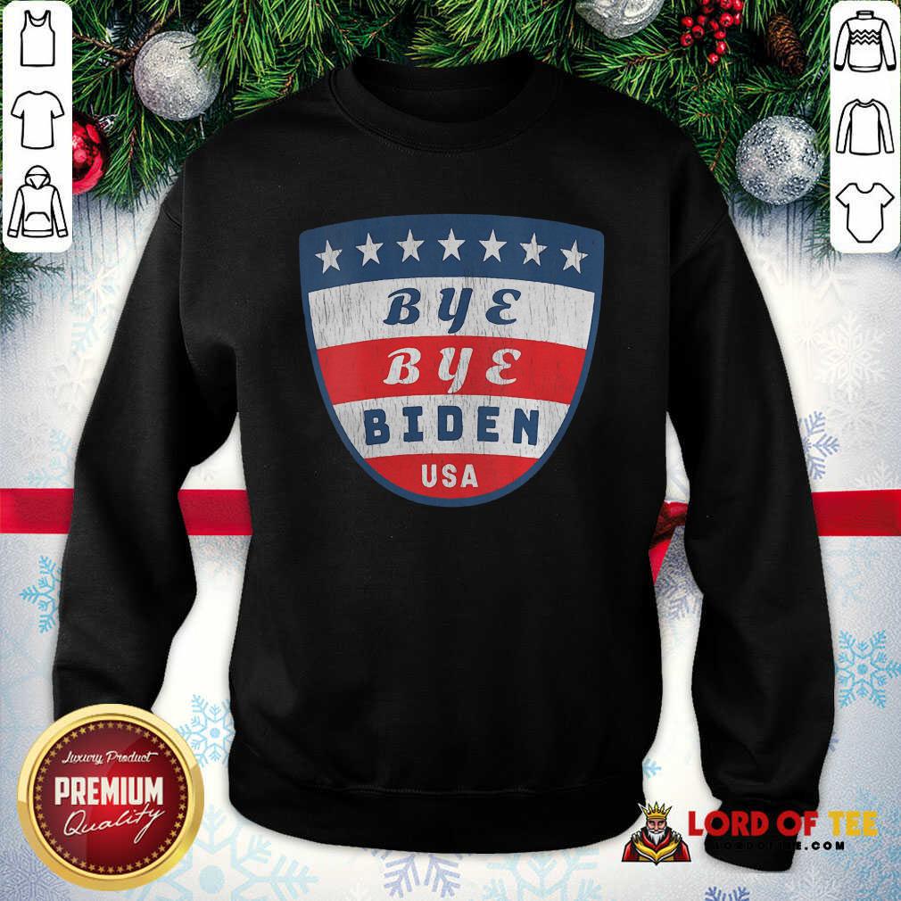 Pretty Bye Bye Biden USA Flag Shield Shirt