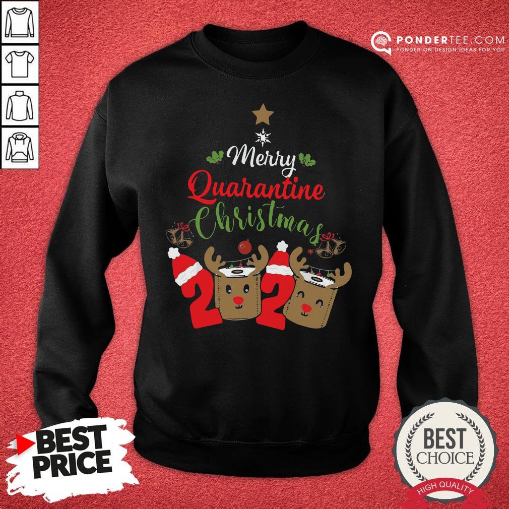 Hot Merry Quarantine Christmas 2020 Toilet Paper Reindeer Shirt