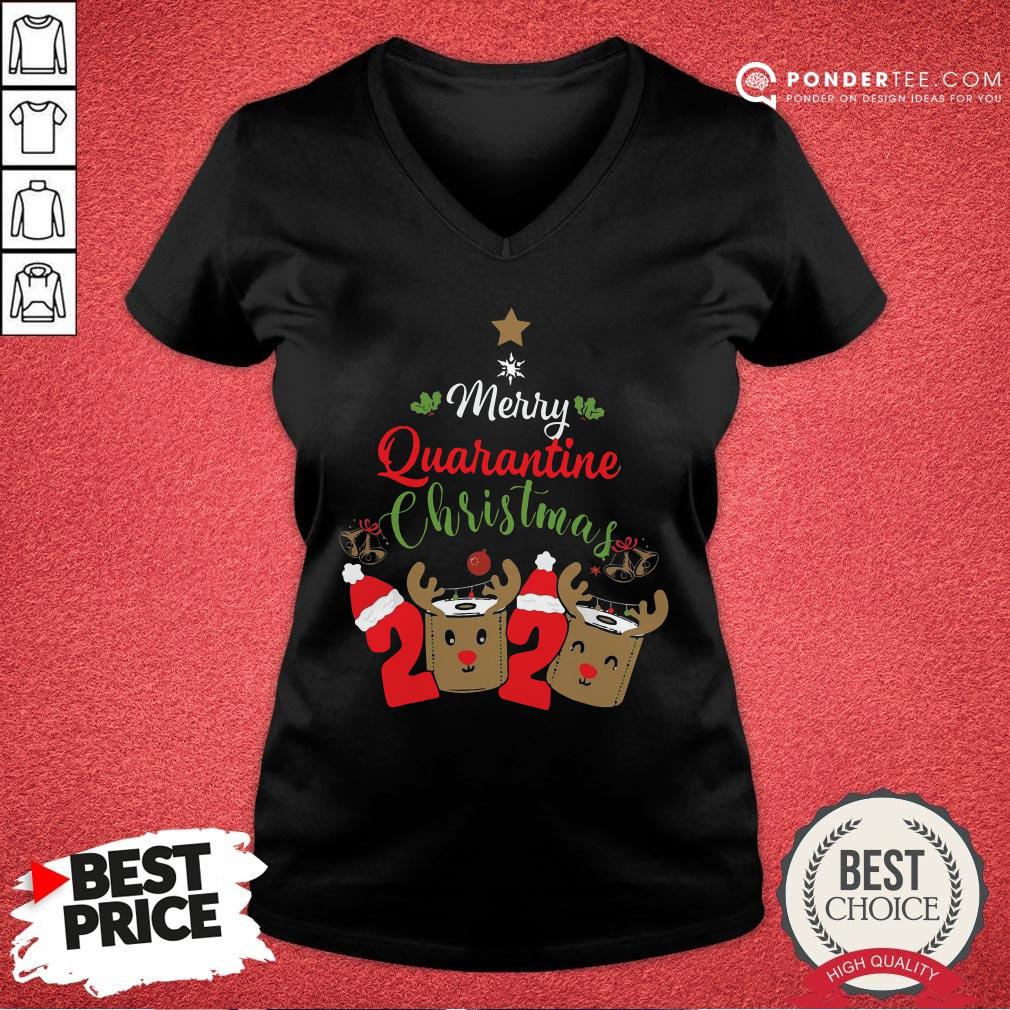 Hot Merry Quarantine Christmas 2020 Toilet Paper Reindeer Shirt
