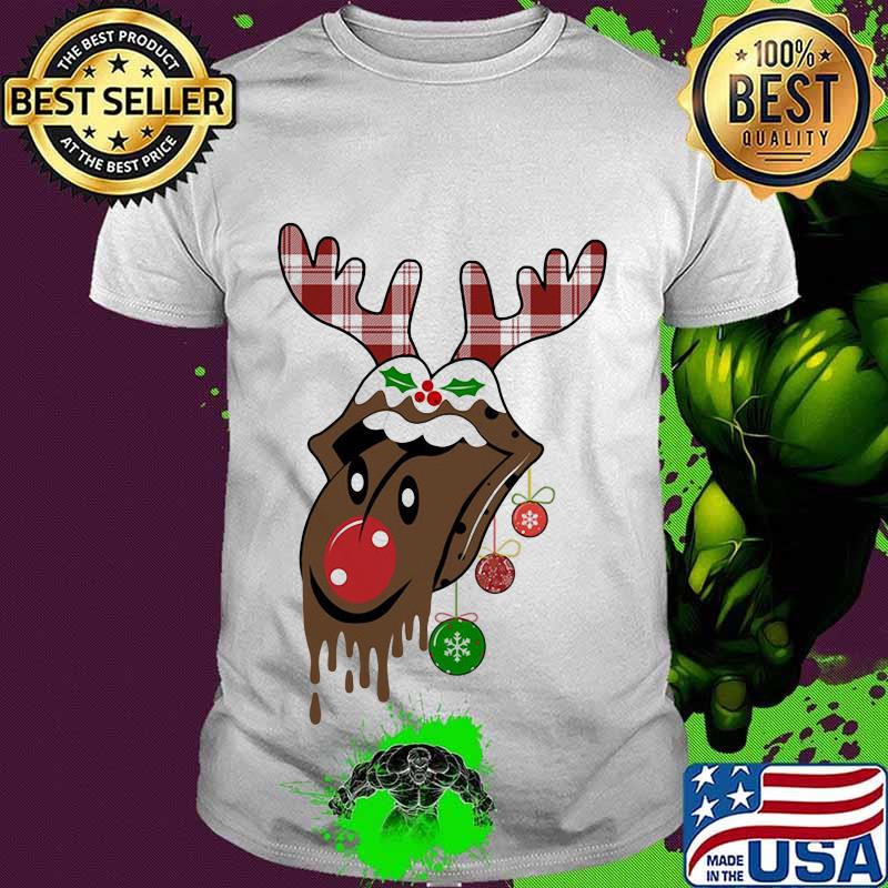 Reindeer Rolling Stones Merry Christmas Shirt