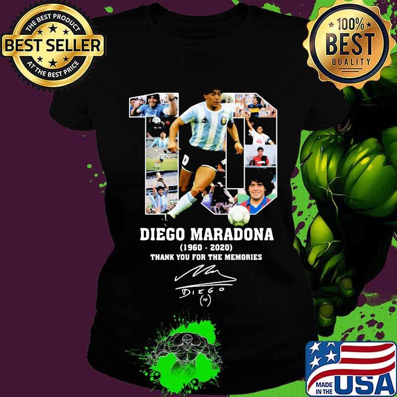Rip Diego Maradona Argentinian Football Legend And World Signature Shirt Ladies tee Rip Diego Maradona Argentinian Football Legend And World Signature Shirt Ladies tee
