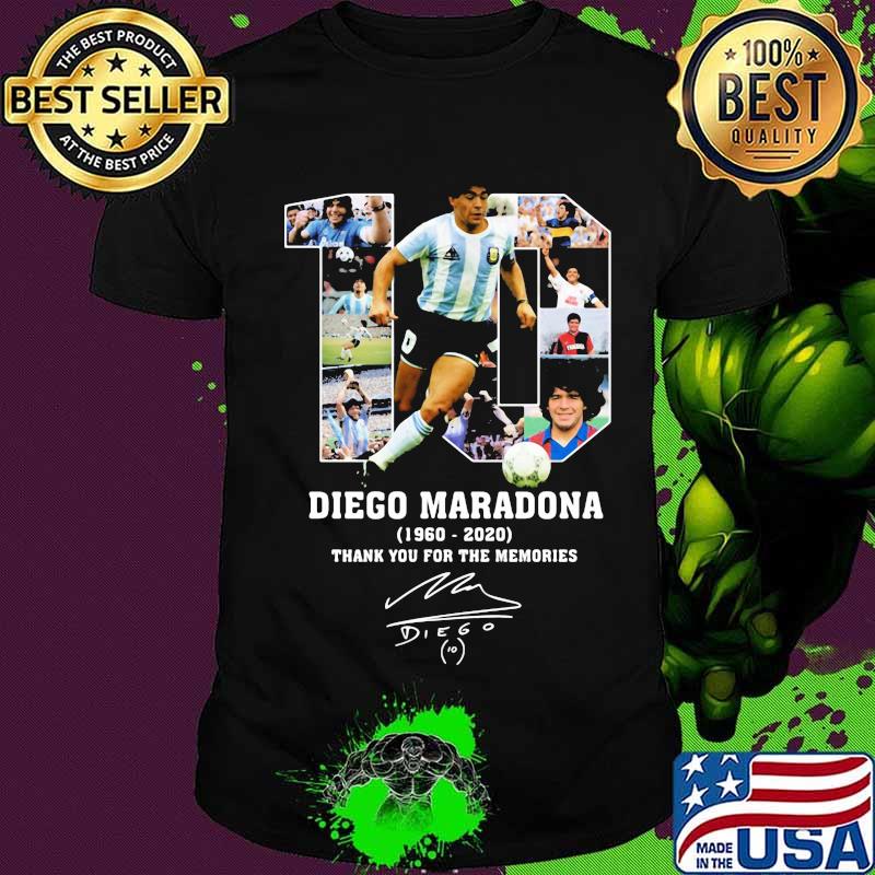 Rip Diego Maradona Argentinian Football Legend And World Signature Shirt