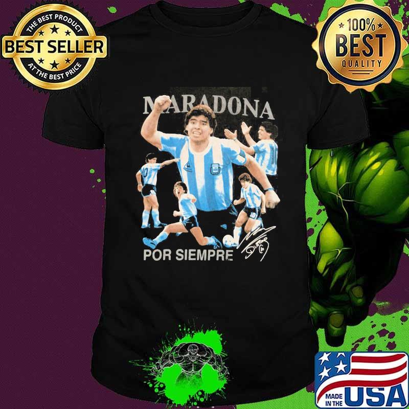 Rip Diego Maradona Por Siempre Signature Shirt
