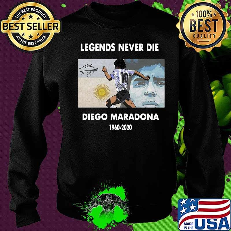 Rip Legends Never Die Diego Maradona 1960 2020 Sun Signature Shirt Sweater Rip Legends Never Die Diego Maradona 1960 2020 Sun Signature Shirt Sweater
