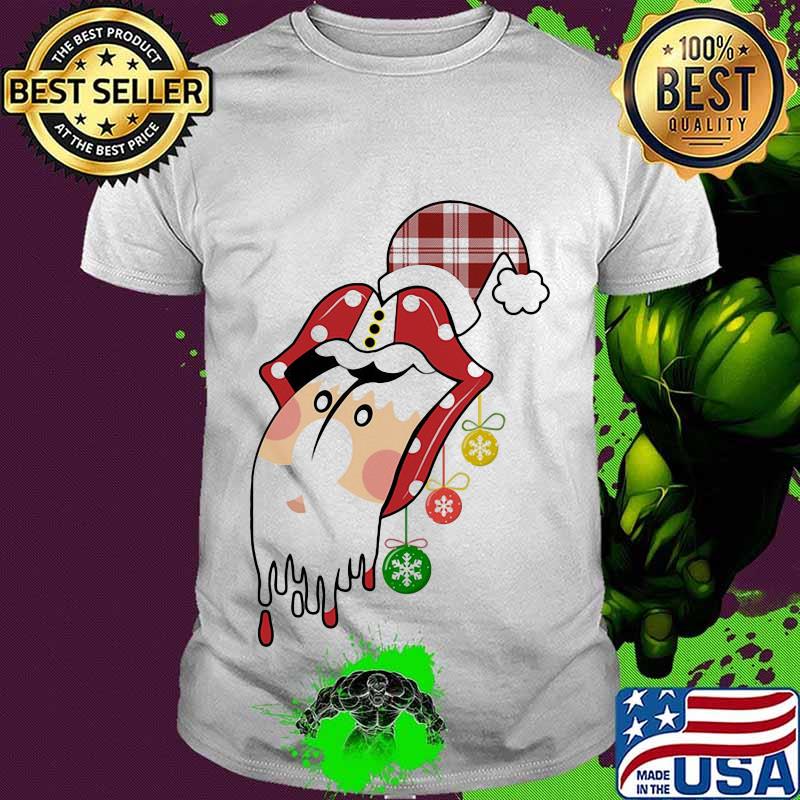 Santa Clause Rolling Stones Merry Christmas Shirt Santa Clause Rolling Stones Merry Christmas Shirt
